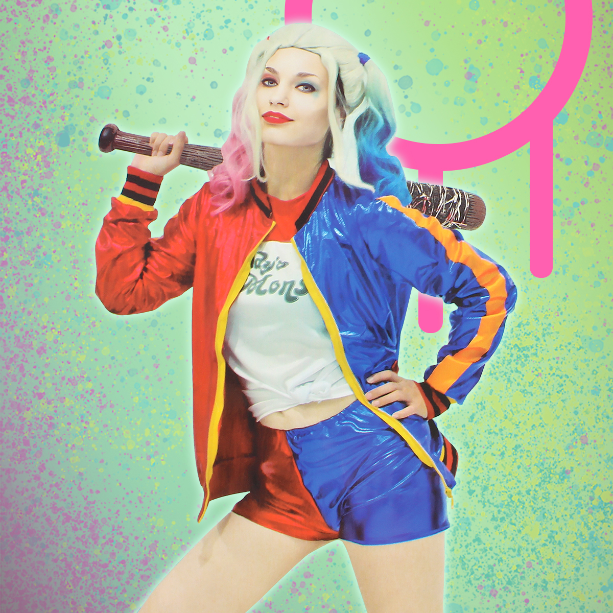 定制经典影视服装哈莉奎因三件套小丑女套装